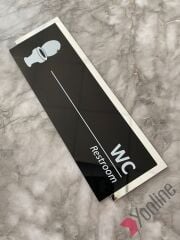 Gümüş Çerçeveli Parlak Siyah WC Levhası