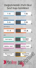 Okullara Özel Kampanya 10'lu Paket Değiştirilebilir Okul Sınıf Kapı İsimliği