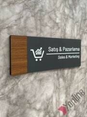 Wooden Serisi Satış & Pazarlama Kapı İsimliği