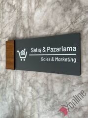 Wooden Serisi Satış & Pazarlama Kapı İsimliği