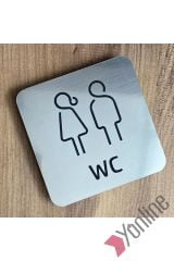 Metal Görünümlü Modern WC Levhası