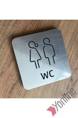 Metal Görünümlü Modern WC Levhası