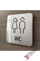 Metal Görünümlü Modern WC Levhası