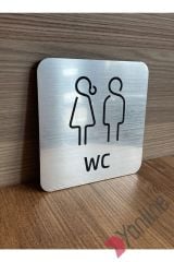 Metal Görünümlü Modern WC Levhası