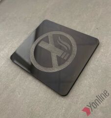 Siyah Minimal Sigara İçilmez Uyarı Levhası