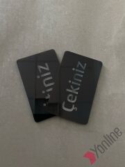 Siyah Minimal İtiniz - Çekiniz Uyarı Levhası