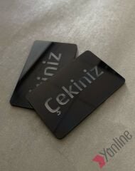 Siyah Minimal İtiniz - Çekiniz Uyarı Levhası