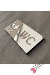 Aynalı Naturel MDF WC Levhası