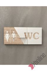 Aynalı Naturel MDF WC Levhası