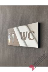 Aynalı Naturel MDF WC Levhası