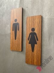 Ceviz Dikey Siyah WC Levhası