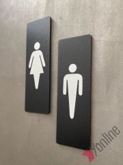 Siyah MDF Dikey WC Levhası