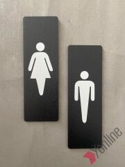 Siyah MDF Dikey WC Levhası