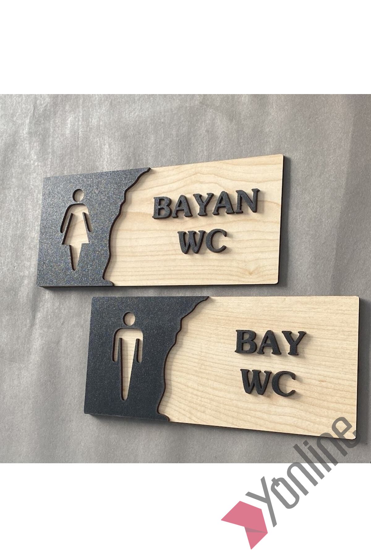 Meşe Serisi Kabartmalı WC Levhası