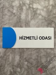 Mavi Kenarlı Beyaz Kapı İsimliği