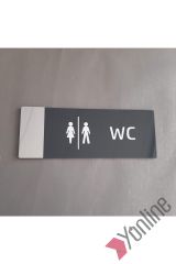 Gümüş Aynalı WC Levhası