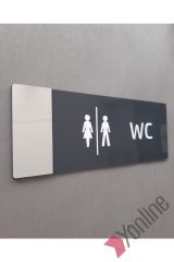 Gümüş Aynalı WC Levhası
