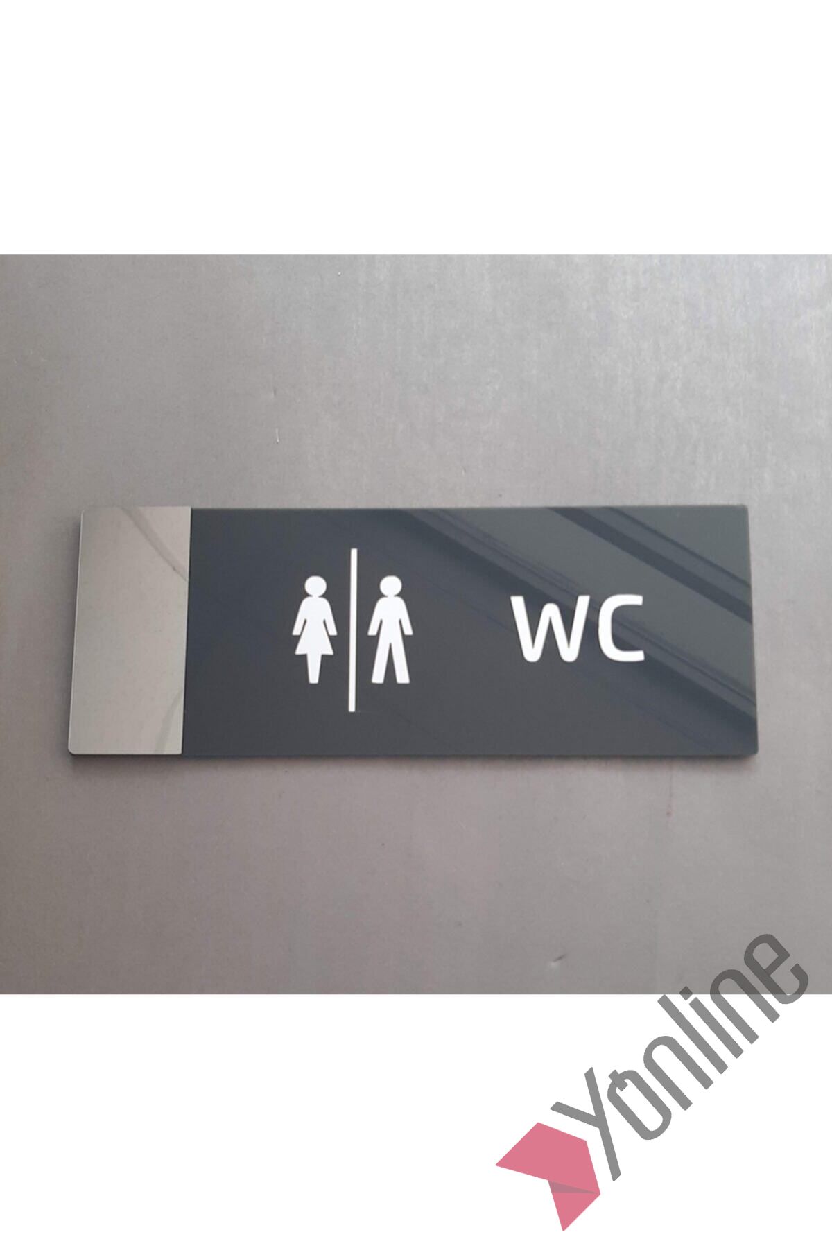 Gümüş Aynalı WC Levhası