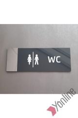 Gümüş Aynalı WC Levhası