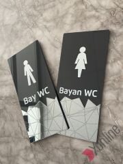 Gümüş Aynalı Dikey WC Levhası