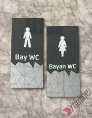 Gümüş Aynalı Dikey WC Levhası