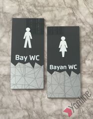 Gümüş Aynalı Dikey WC Levhası