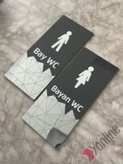 Gümüş Aynalı Dikey WC Levhası