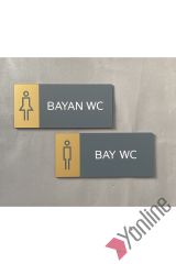 Mat Altın Detaylı WC Levhası