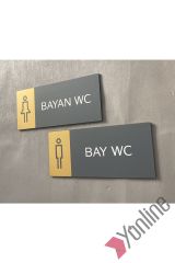 Mat Altın Detaylı WC Levhası