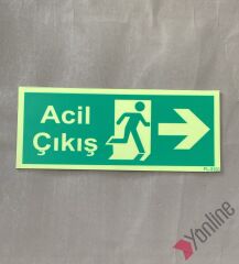 Fosforlu Fotolümen Acil Çıkış Levhası