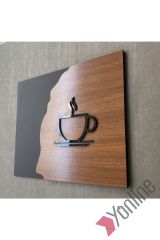 Wooden Serisi Çay Kahve Kapı İsimliği