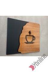 Wooden Serisi Çay Kahve Kapı İsimliği