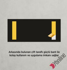Gümüş Çerçeveli Parlak Siyah WC Levhası