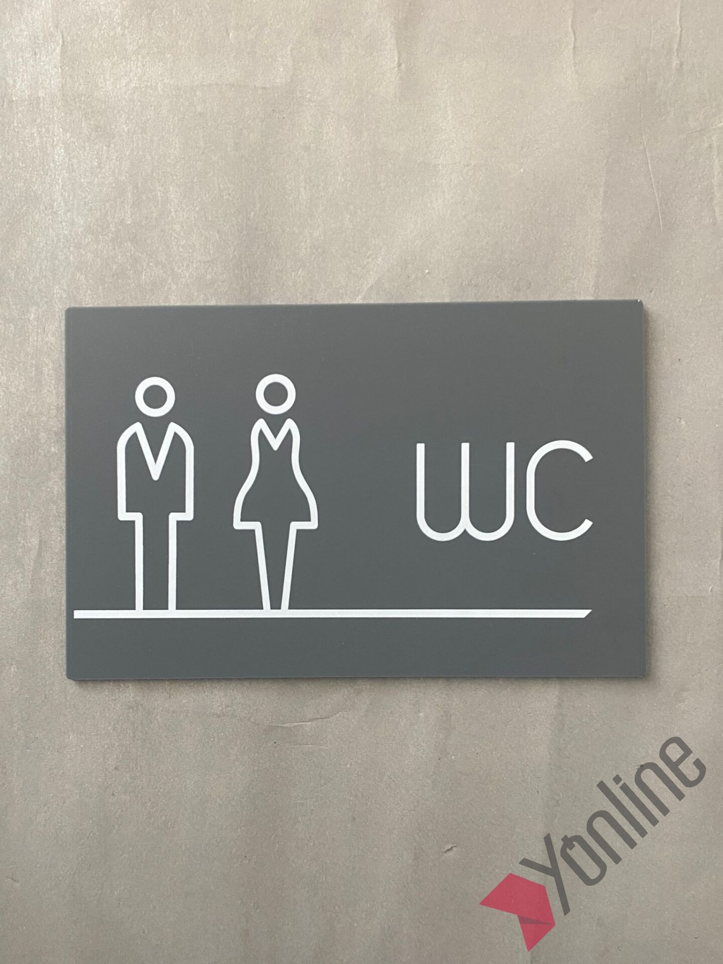 Mat Antrasit Bay & Bayan WC Levhası