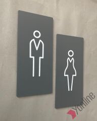 Mat Antrasit Dikey WC Levhası