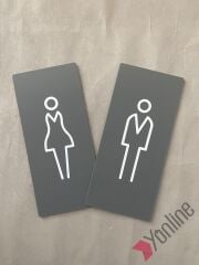 Mat Antrasit Dikey WC Levhası