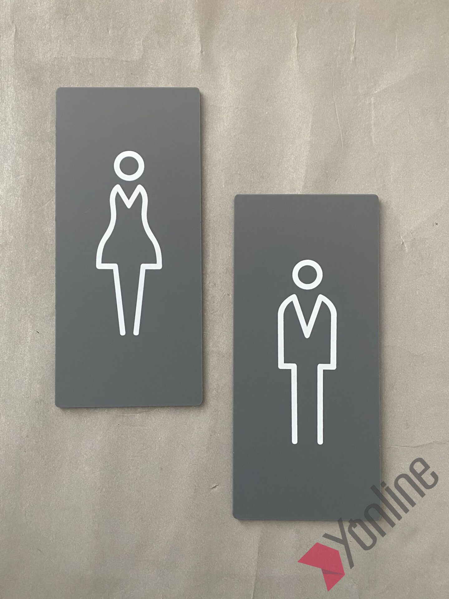 Mat Antrasit Dikey WC Levhası