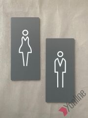 Mat Antrasit Dikey WC Levhası