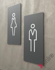 Mat Antrasit Dikey WC Levhası