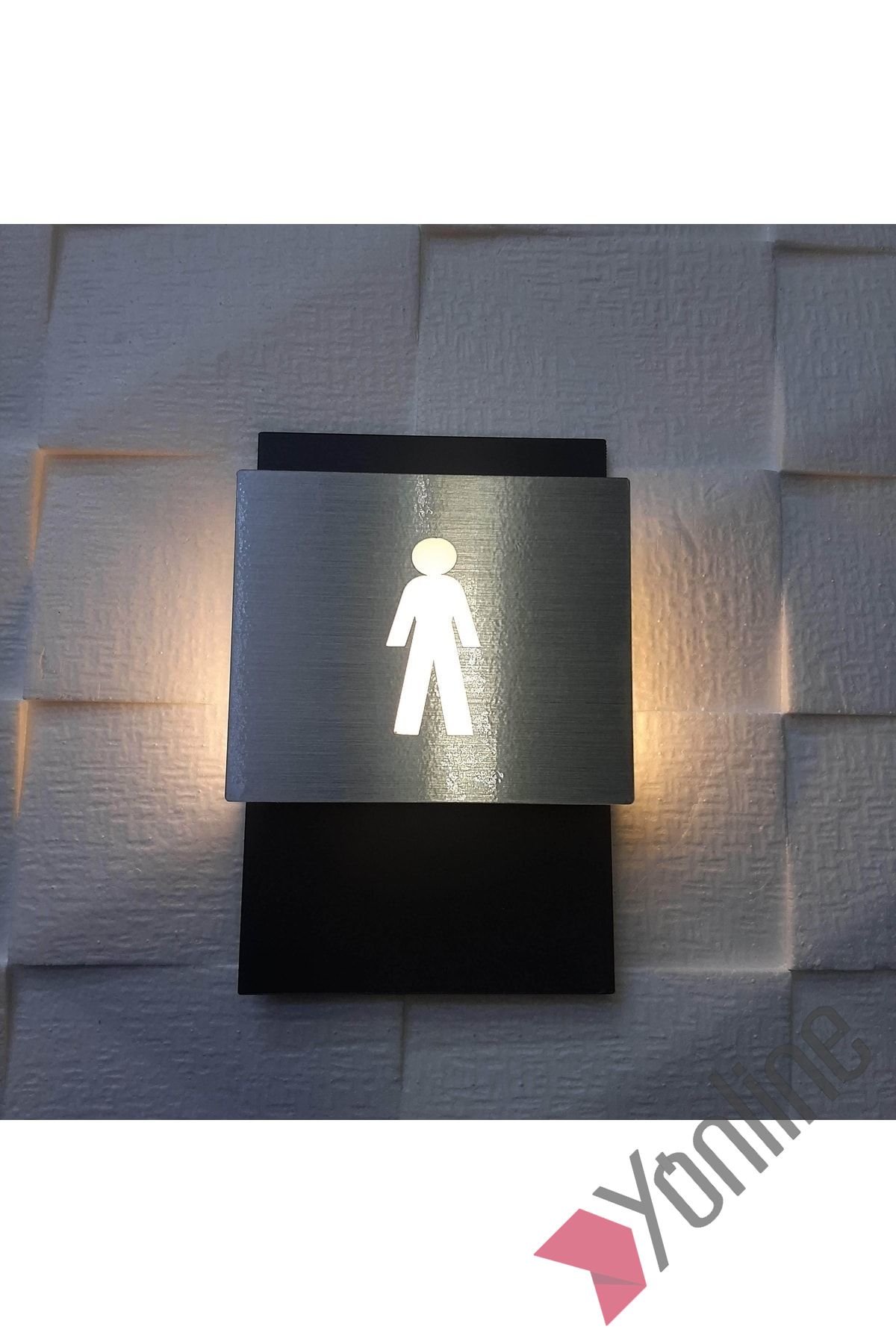 Erkek İkonlu Işıklı WC Levhası