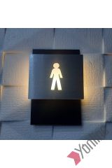Erkek İkonlu Işıklı WC Levhası