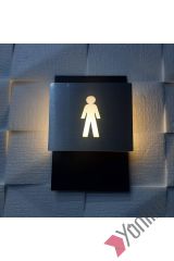 Erkek İkonlu Işıklı WC Levhası