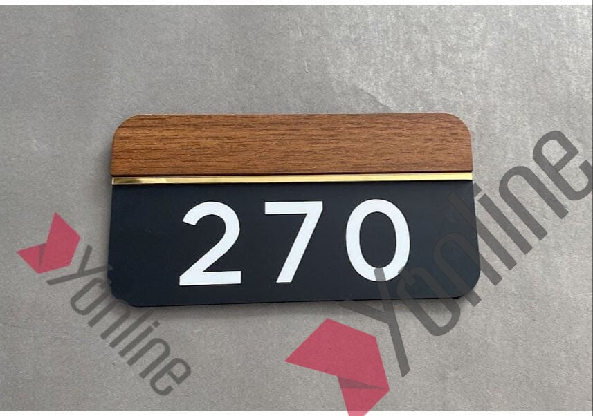 Naturel Serisi Siyah Otel Kapı Numarası