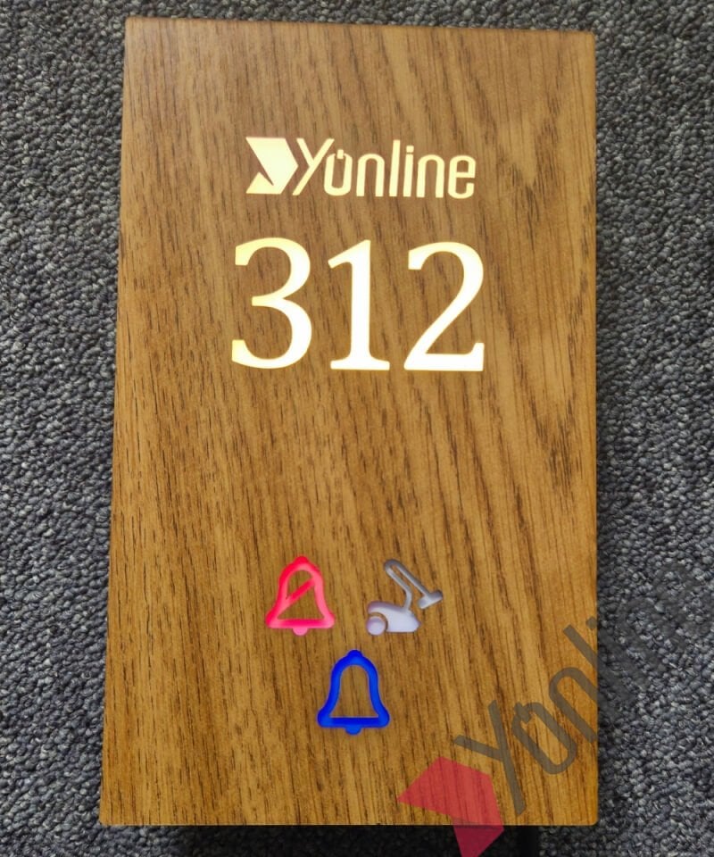 DND Wooden Series Işıklı Otel Kapı Numarası