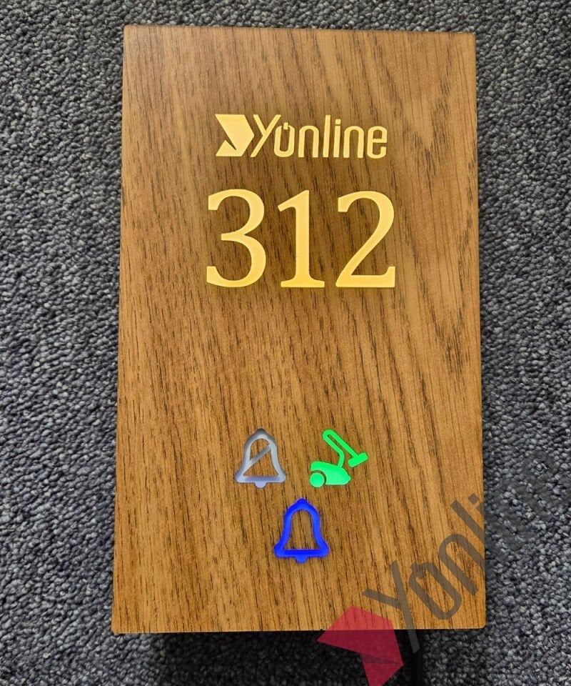 DND Wooden Series Işıklı Otel Kapı Numarası