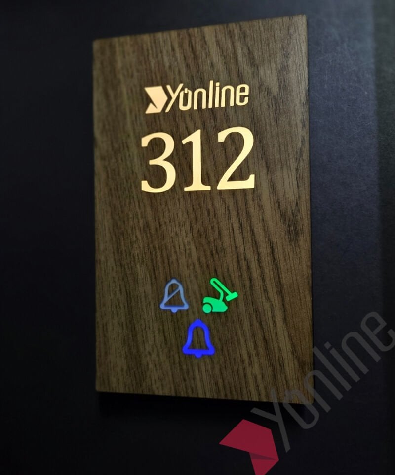 DND Wooden Series Işıklı Otel Kapı Numarası