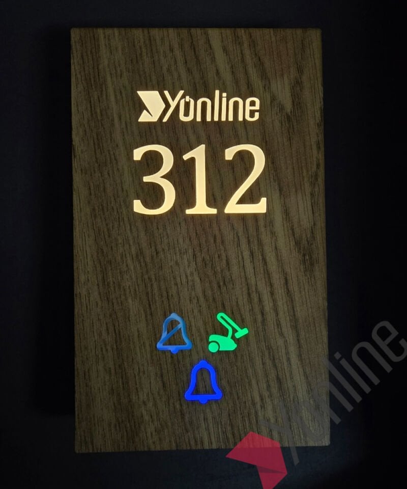DND Wooden Series Işıklı Otel Kapı Numarası