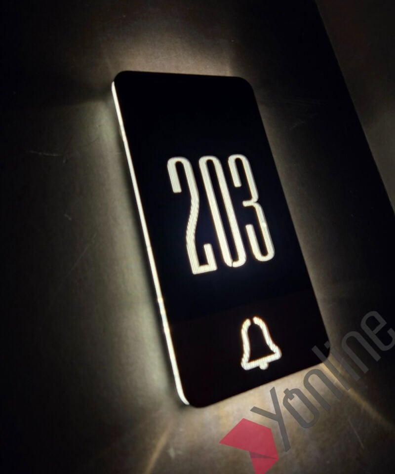 Diamond Wooden Series Işıklı Otel Kapı Numarası