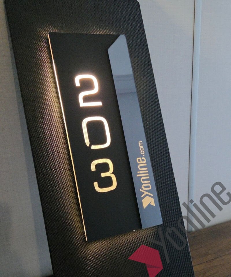 Diamond Onix Series Işıklı Otel Kapı Numarası