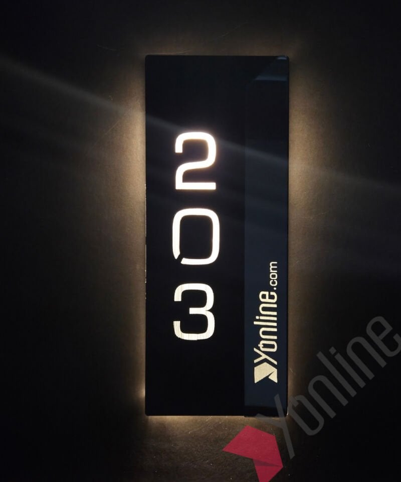 Diamond Onix Series Işıklı Otel Kapı Numarası